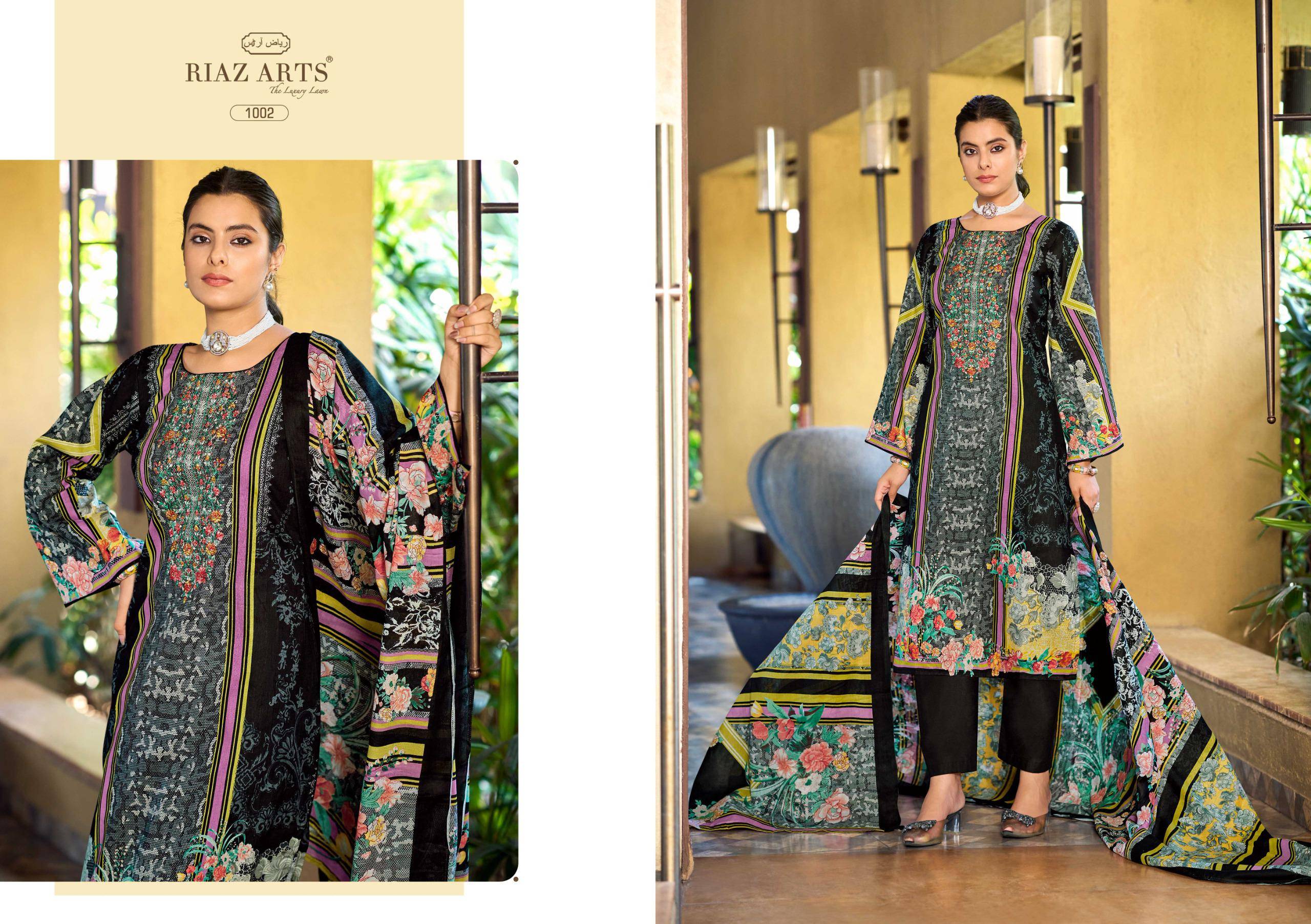 Musafir vol-33 by Riaz arts 1001 TO 1006 SERIES Pakistani Stylish Beautiful Colourful Printed & Embroidered Party Dresses At Wholesale Price